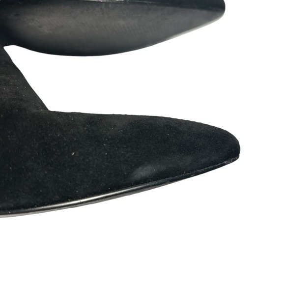 Bleaker and Bond Leather Black Suede Pointed Toe Sling Pumps Sz 10 - Picture 13 of 13